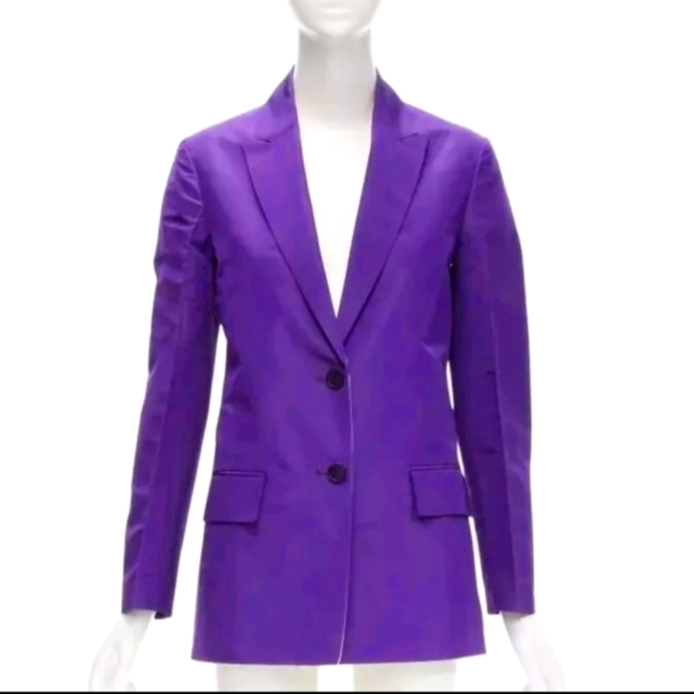 Valentino Purple Taffeta Blazer Size 36